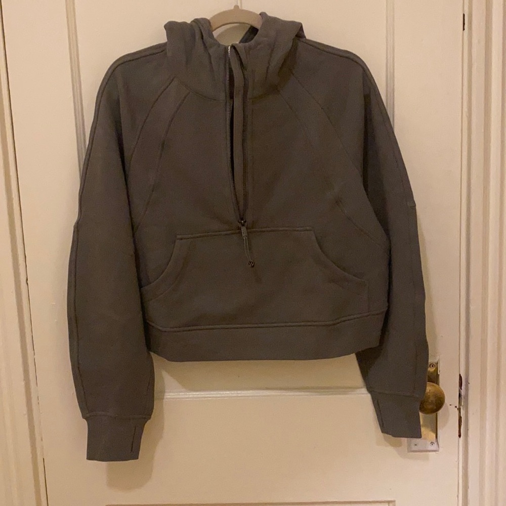Lululemon Grey Sage Scuba 1/2 Zip